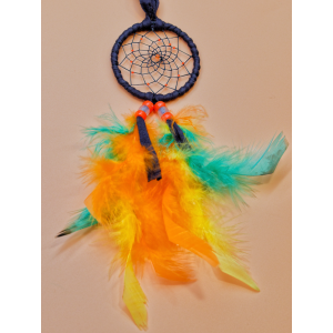 JFY - 2.5 Inch Hoop Orange Central - Cloth Wrapped Dreamcatcher