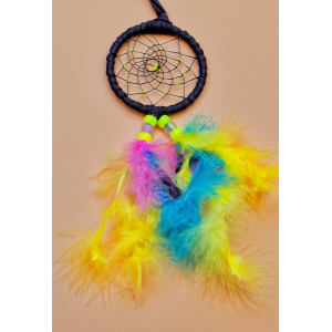 Item 45 - Small 2.5" Neon Yellow Sun and Dream Catcher