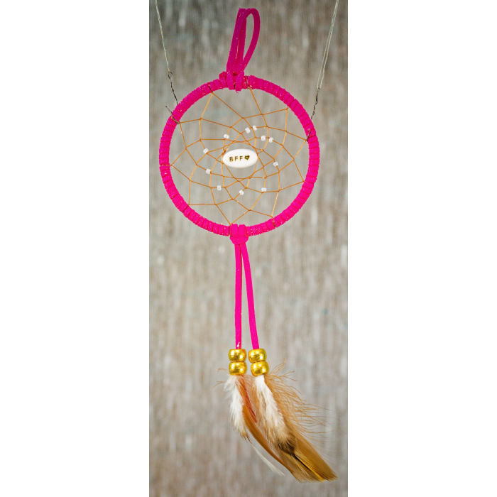 184 Small 3" Dream Catcher - pink - BFF center