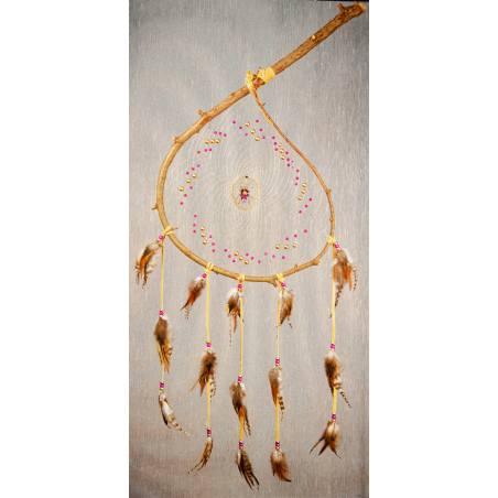 Item 206: Cedar Branch - Spider central - Pink-Purple-Gold colours