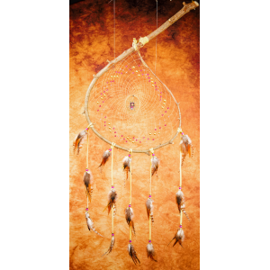 Item 206: Cedar Branch - Spider central - Pink-Purple-Gold colours