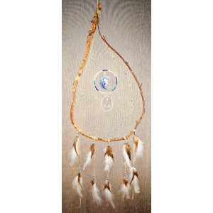 207 - Branch - Blue Wolf And Large Prism central - Aquamarine Beads