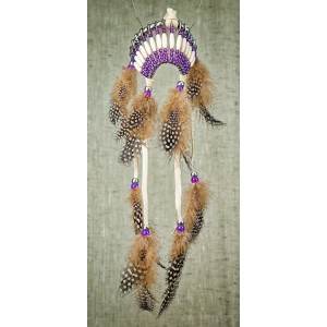 Item 227: Headdress Purple and Silver - Car or Truck decor - Size Large