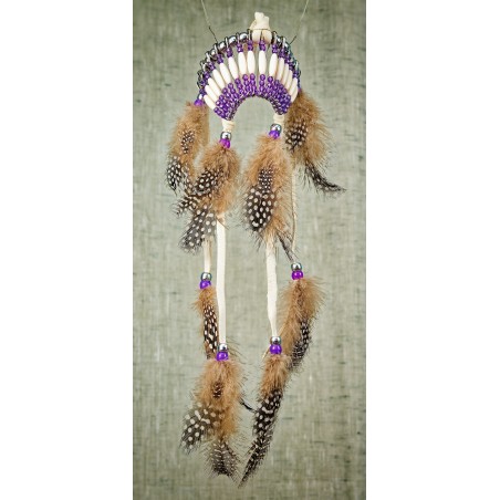 Item 227: Headdress Purple and Silver - Car or Truck decor - Size Large