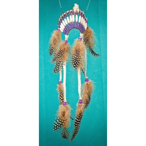 Item 227: Headdress Purple and Silver - Car or Truck decor - Size Large