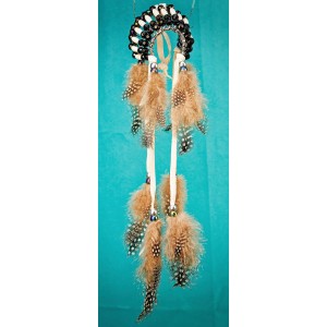 Item 228: Headdress - Black and silver - Car or Truck Charm - Size Large