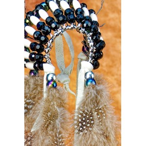 Item 228: Headdress - Black and silver - Car or Truck Charm - Size Large