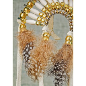 Item 229: Headdress  Golden - Car or Truck Charm - Size Large