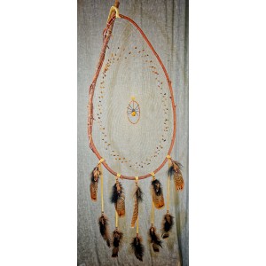 Item 230: Large One of a kind Branch Dream Catcher with Tiger's eye in webbing and Tiger's eye Spider Centre