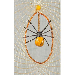 Item 230: Large One of a kind Branch Dream Catcher with Tiger's eye in webbing and Tiger's eye Spider Centre