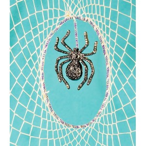 Item 224: One of a Kind (collection) Black spider centre - Glass beads in webbing