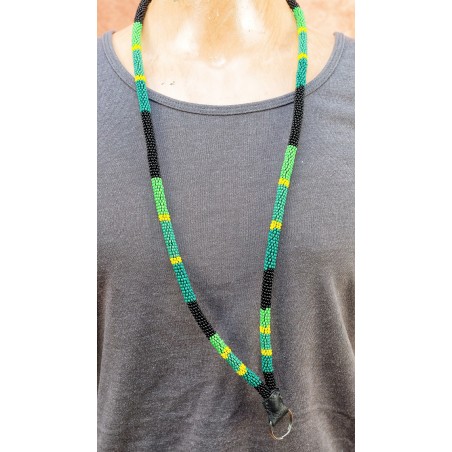 Item 217: Lanyard - Green, Black, Yellow