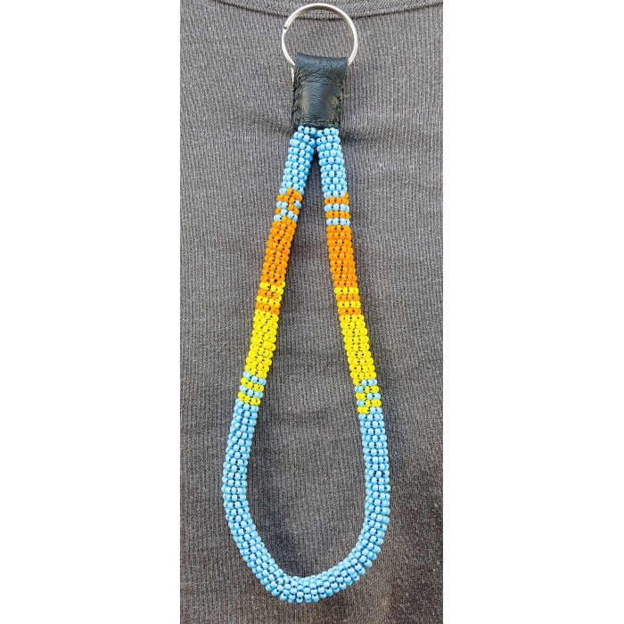 Item 220: Wristlet - Blue Turquoise - Yellow - Orange