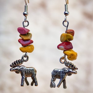 Item 232: Moose and Mookite earrings